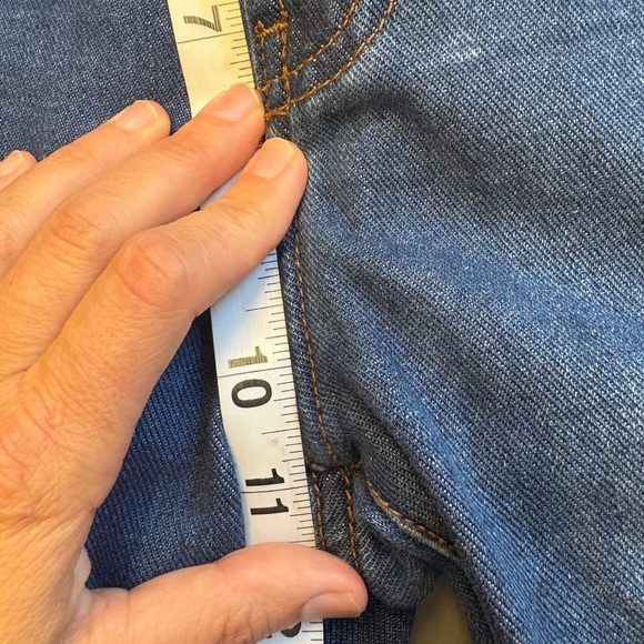 One Teaspoon Classic Blue fringed hem relaxed fit 100% Cotton denim jean size 24 - Picture 8 of 11